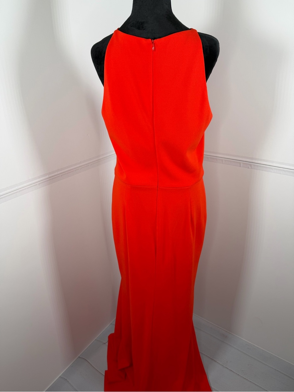 JAYGODFREY Coral Red Cutout Gown Size 10 - Picture 6 of 12